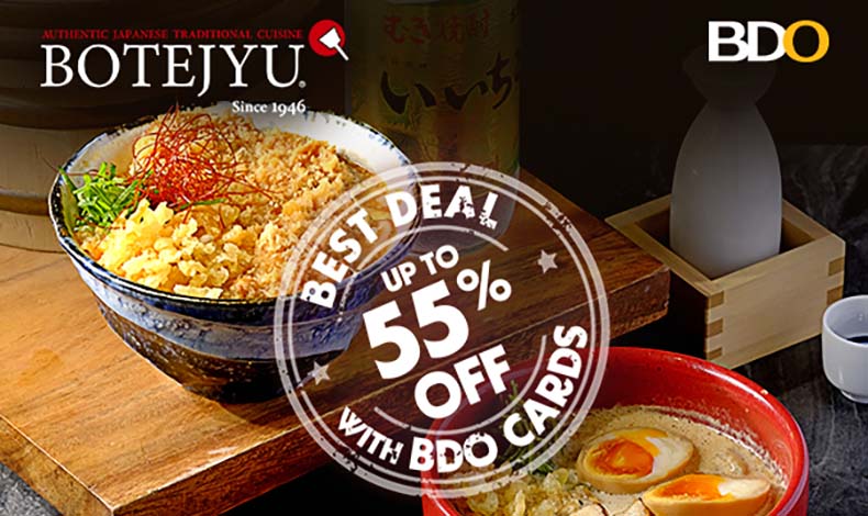 Dine out with up to 55% off—only with BDO Pay!