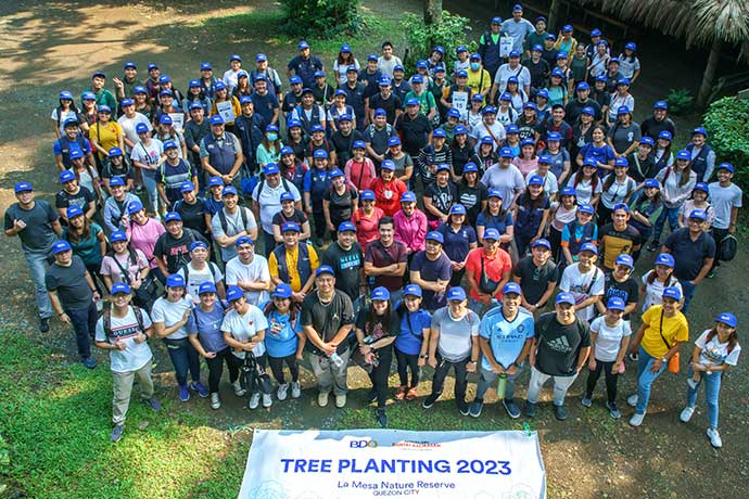 BDO team participating tree planting activity