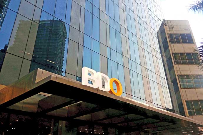 BDO logo outside building